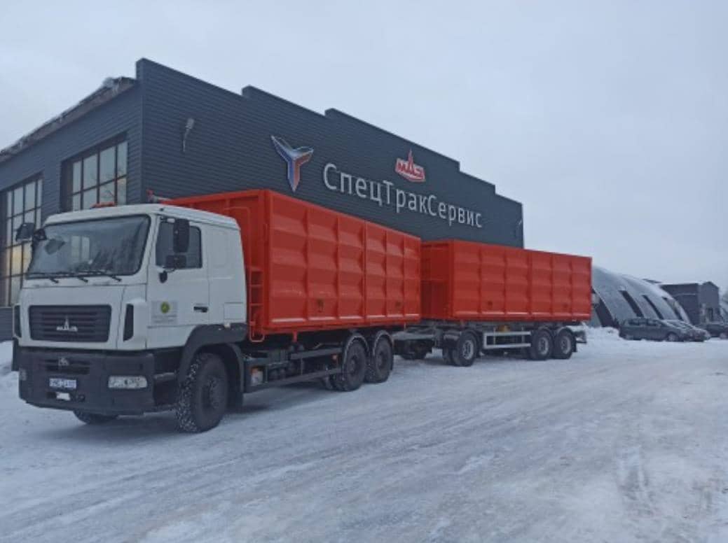Самосвал-щеповоз с боковой разгрузкой на шасси МАЗ-63122