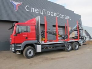 Сортиментовоз man tgs с манипулятором kesla 2009st и надстройкой sts forest