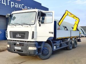 : Бортовой автомобиль МАЗ 6312В5 с КМУ HYVA HV