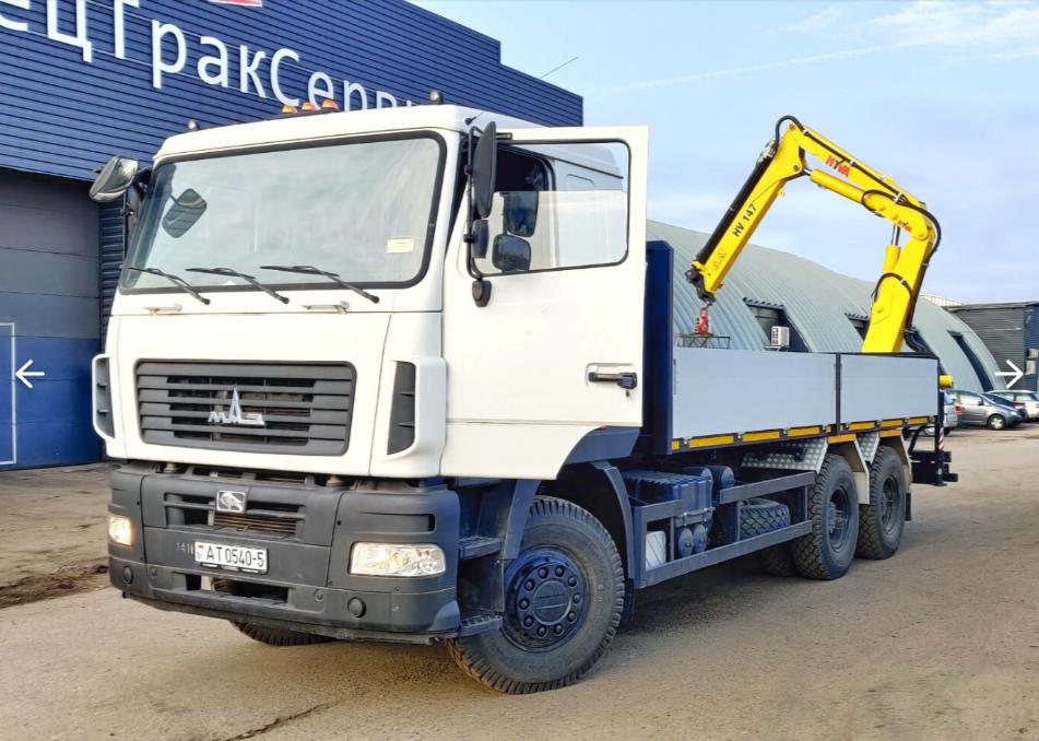 : Бортовой автомобиль МАЗ 6312В5 с КМУ HYVA HV